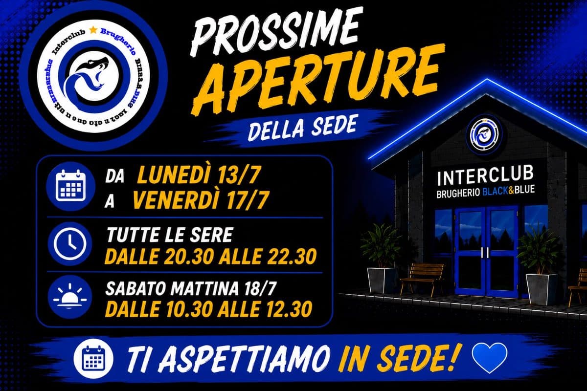 Prossime aperture della sede di questa settimana!