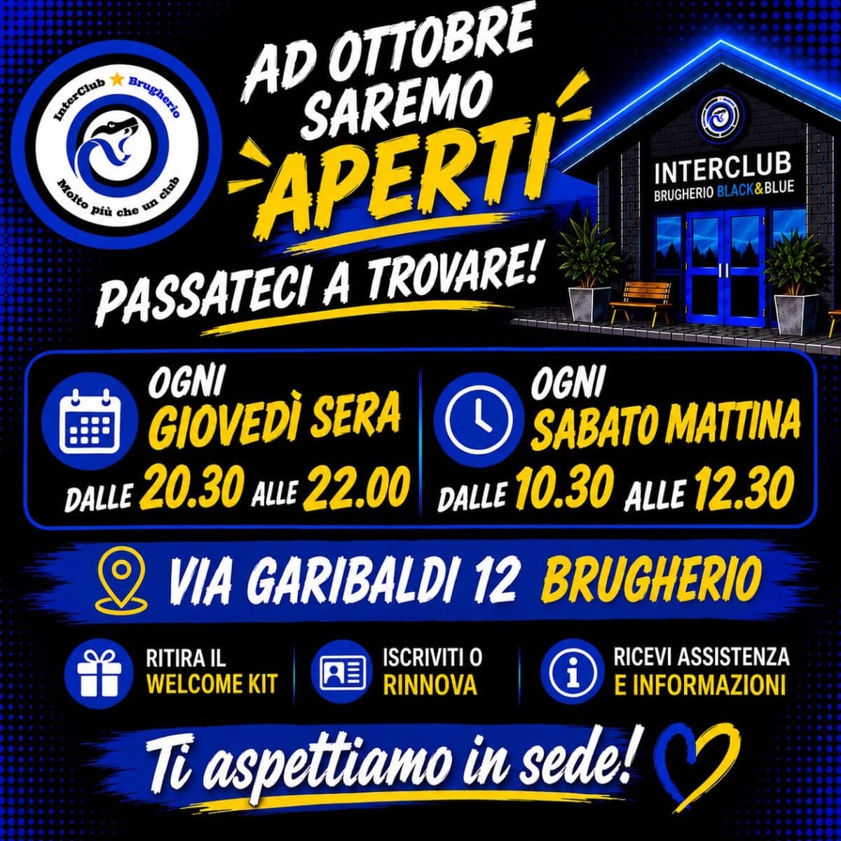 Prossime aperture della sede di questo mese!